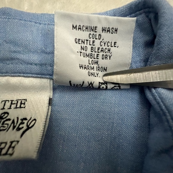 Disney Blue Vintage Men's (Unisex) Casual 100% Cotton Button Down Shirt, Size L - Picture 9 of 10